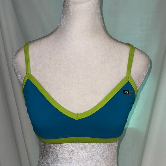 Blue and Green Women's EQ Swimwear "passion" bikini top size medium - Picture 1 of 3